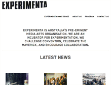 Tablet Screenshot of experimenta.org